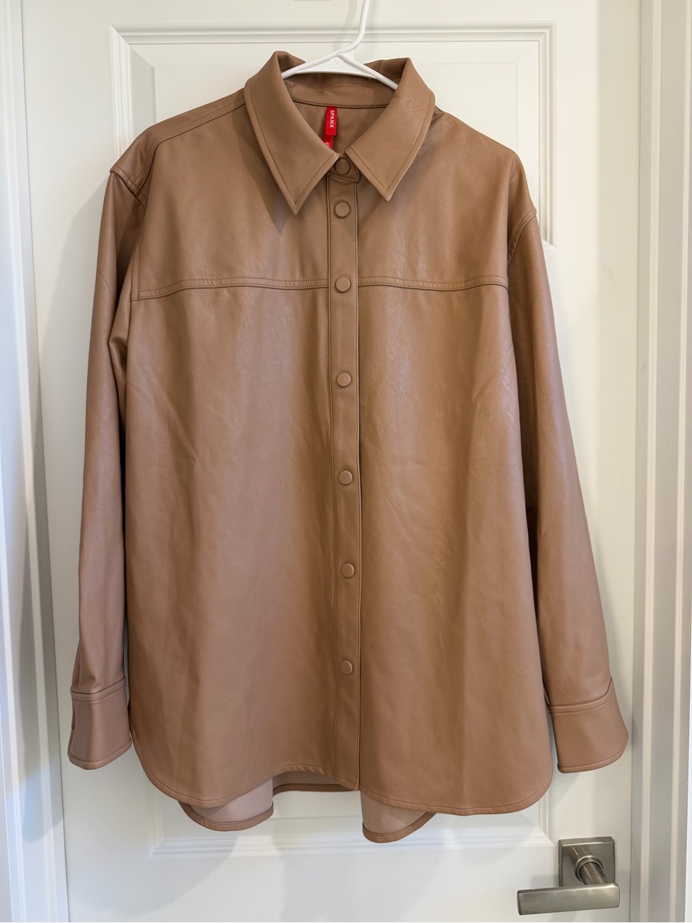 SPANX Button-Down Faux Leather Shacket